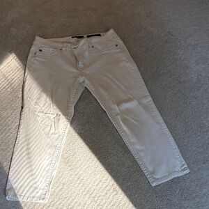 Miss Me Cream Ankle Skinny Pants